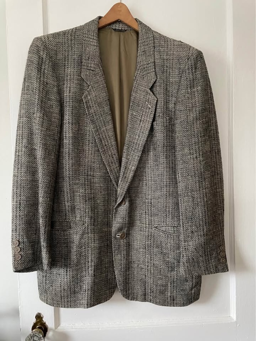 Louis Raphael Vintage Silk Tweed Blazer Sport Coat 42R M L Mens